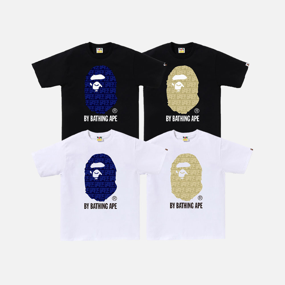 베이프 BAPE 로고 모노그램 에이프 반팔티셔츠 4컬러 1J30110025 : 재팬덕후