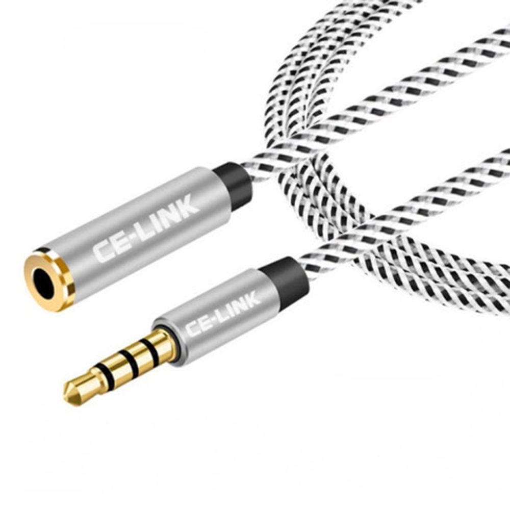 씨링크 3.5mm 고급형 4극 오디오 마이크 이어폰 연장케이블 1m, 2m, 3m, 5m : 지니앤위니