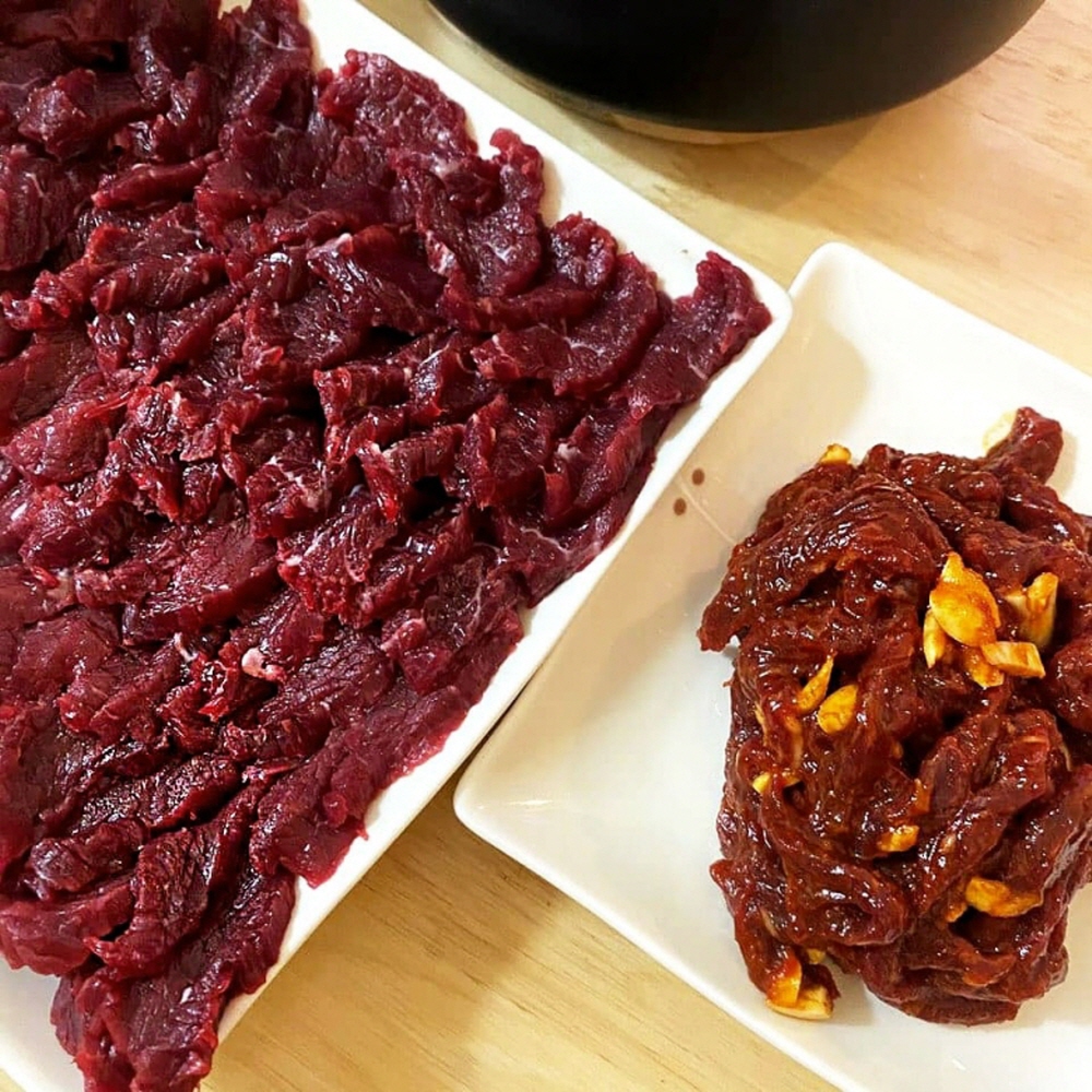 한우 뭉티기 육사시미 육회 육우 육사세트 사시미 대구 막장 : 고기바다냉장고