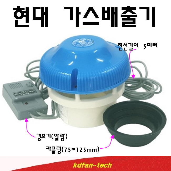 현대물산  VF-108M 현대배출기  연탄가스배출기 흡출기 : 규도풍력