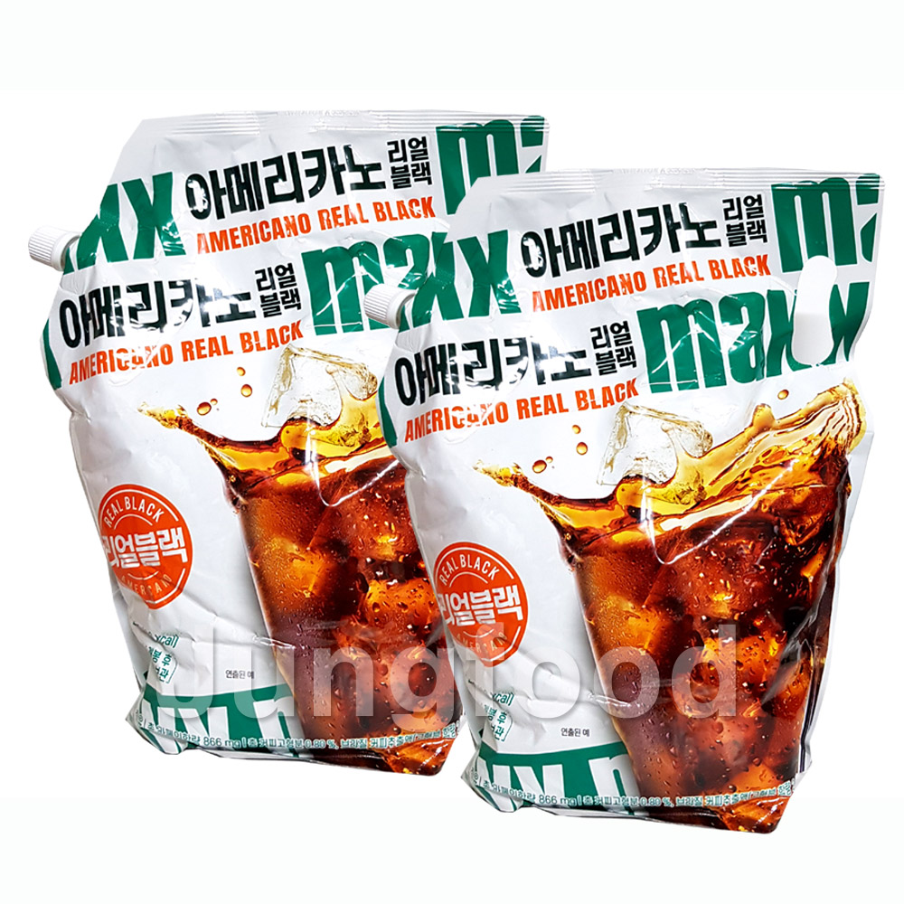 쟈뎅 아메리카노 리얼블랙 액상커피 2100mL x 2팩 : 수입식품 정푸드