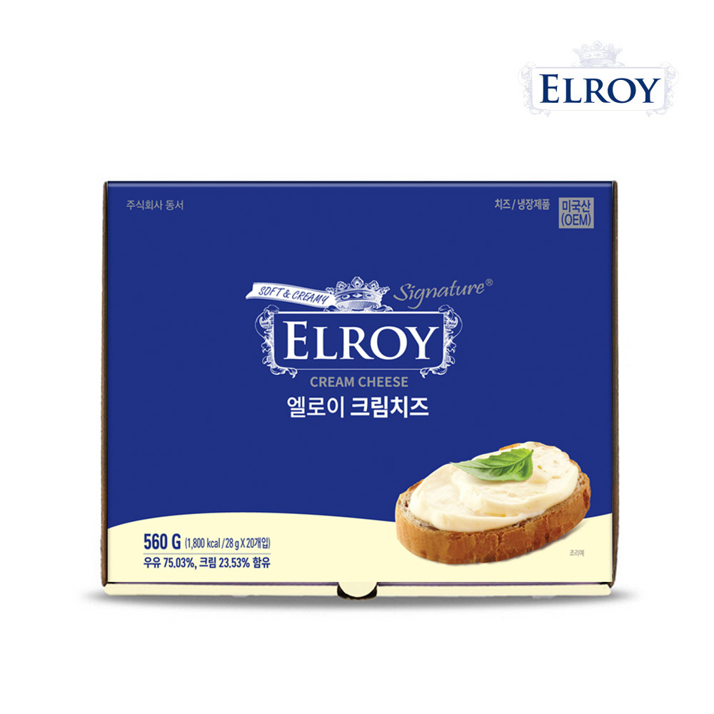 [아이스박스무료] 엘로이 크림치즈 포션 28g x 20개입 : DONGSUH