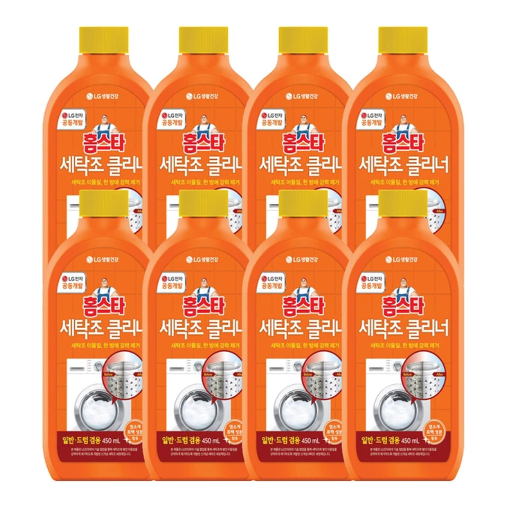 홈스타 드럼 통돌이 세탁조 클리너 x 8통 세탁기 청소 세탁기통 세척 클리너 세제 : 로켓코코