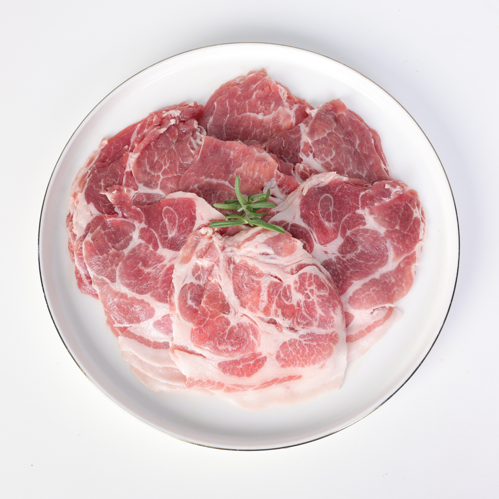 꽃목살 슬라이스 제주 청정돼지 500g 2팩 : 여수해적