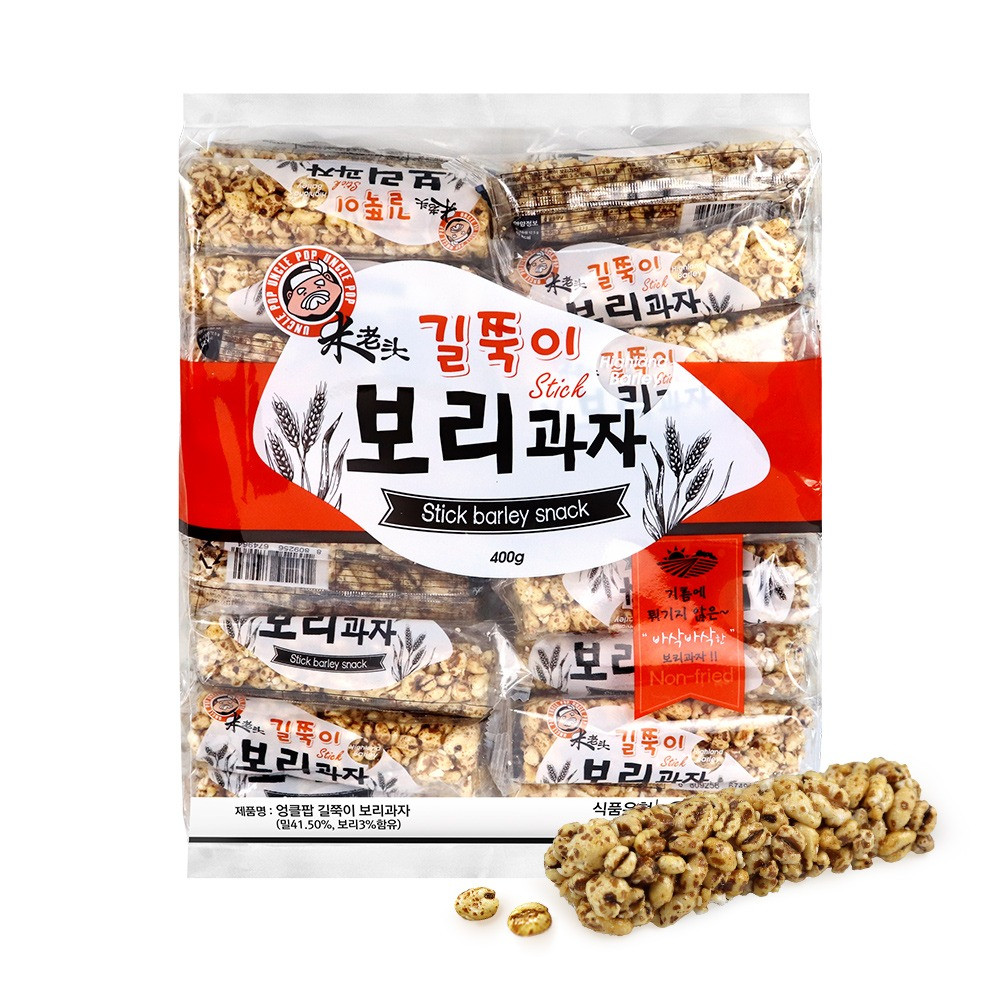 엉클팝 길쭉이 보리과자 400g : 남대문수정이네
