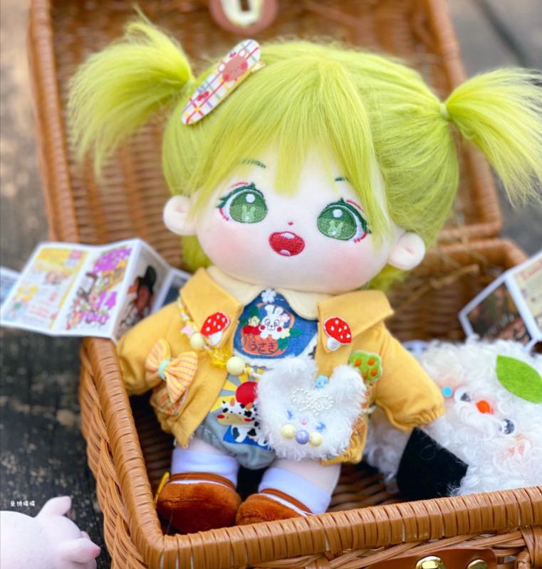 무속성솜인형 20cm 무속성 인형 아이돌 솜깅이 그린 헤어 : 썸원라이크유