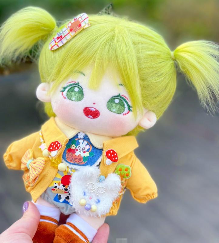 무속성솜인형 20cm 무속성 인형 아이돌 솜깅이 그린 헤어 : 썸원라이크유