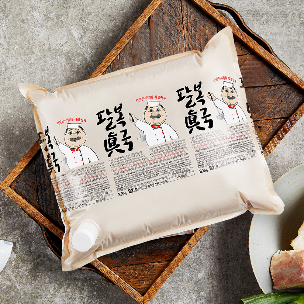 팔복 대용량 사골진국 8.8kg 업소용 3배 더 진한 사골곰탕 설렁탕 곰국 육수 국물 : 팔복스토어