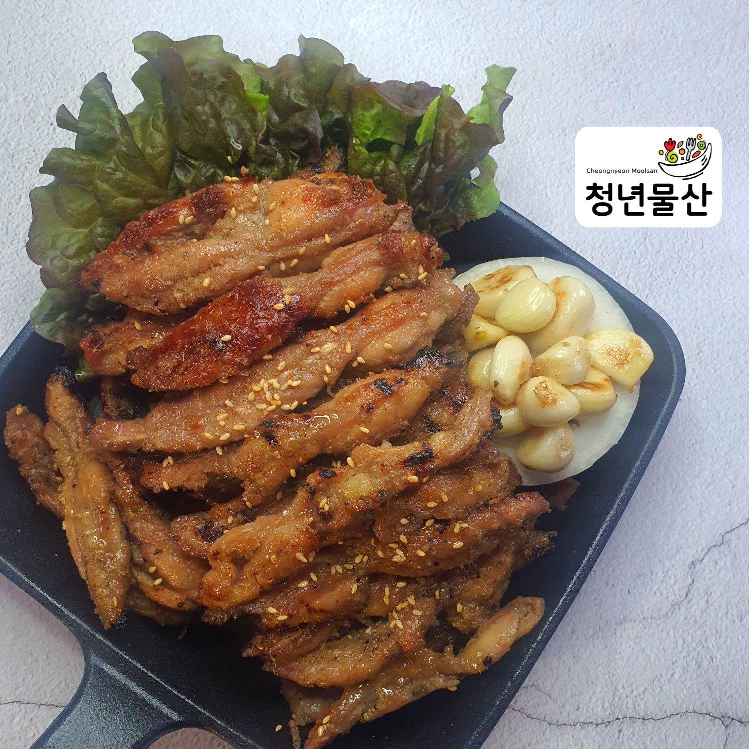 1kg 청년물산 오돌뼈 전지오돌갈비 오도독살 연탄불고기 양념갈매기살 제육볶음 닭목살 닭갈비 : 청년물산