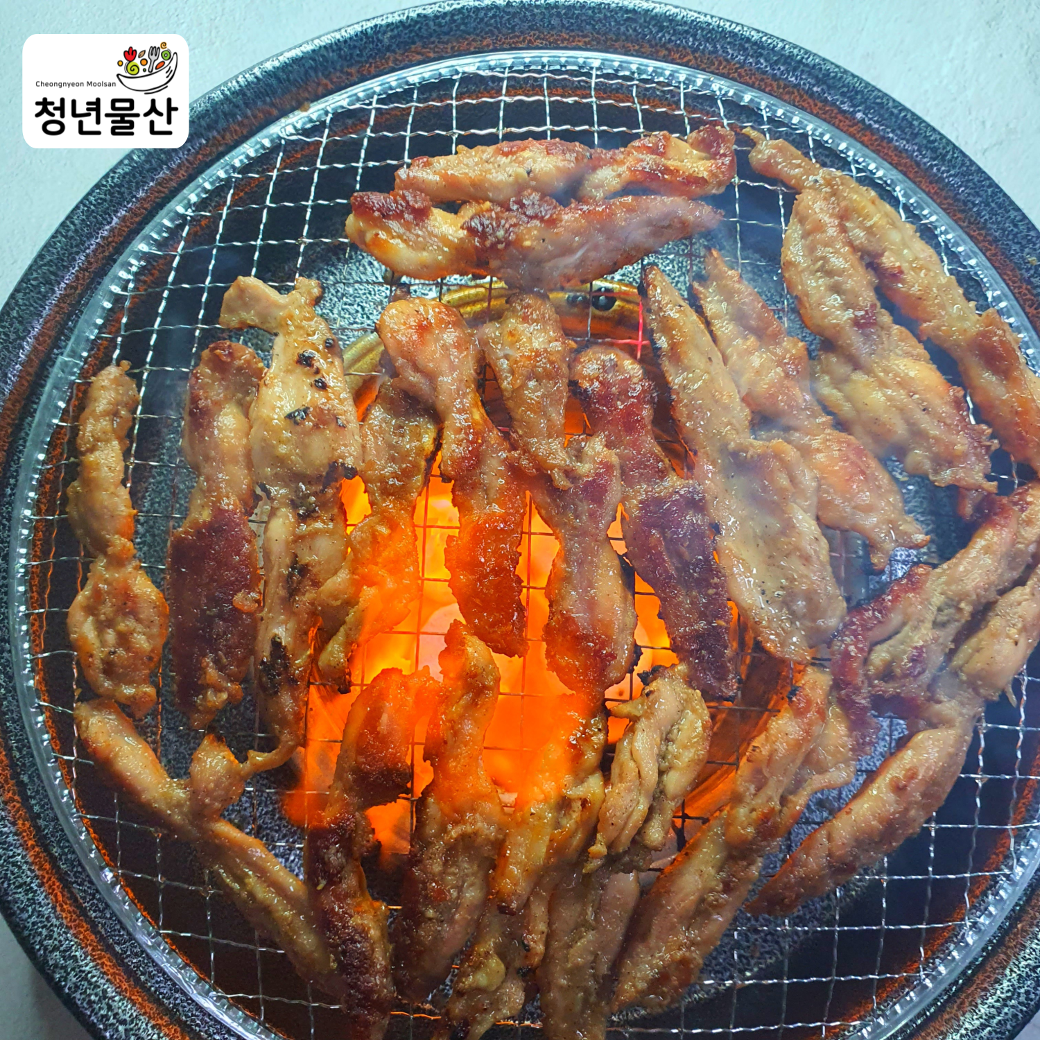 1kg 청년물산 양념닭목살 특수부위 : 청년물산