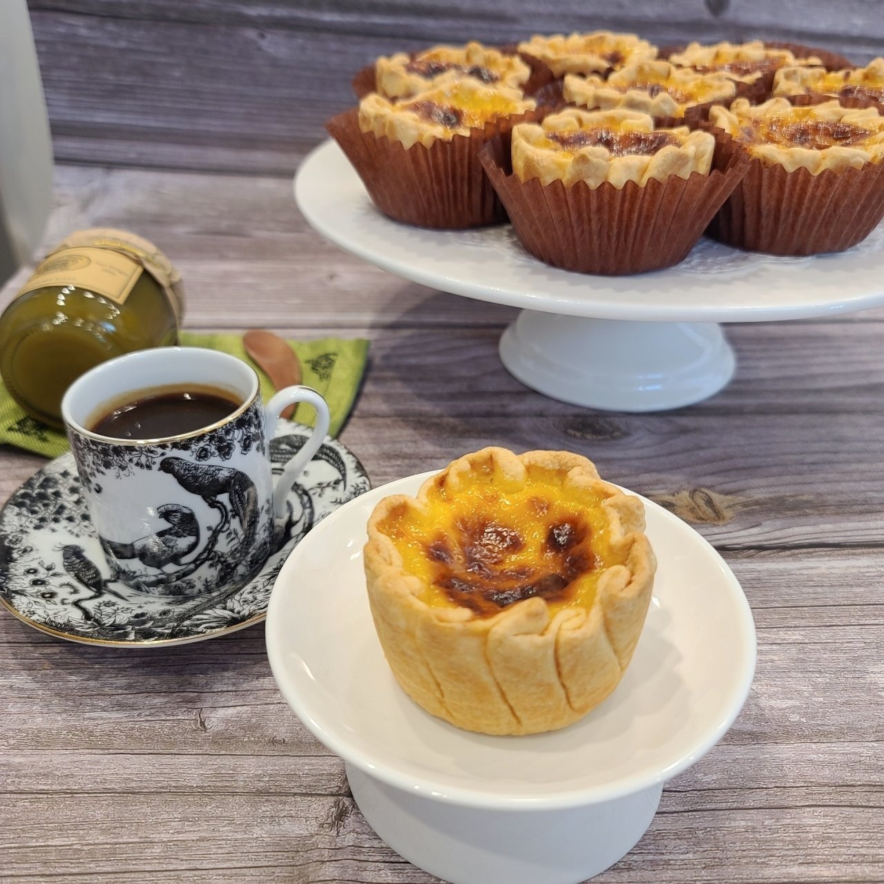 프리미엄 수제 홍콩식 에그타르트 빅사이즈 130g 바닐라빈커스터드 디저트 맛집 구움과자 : 쉬베이크180도씨