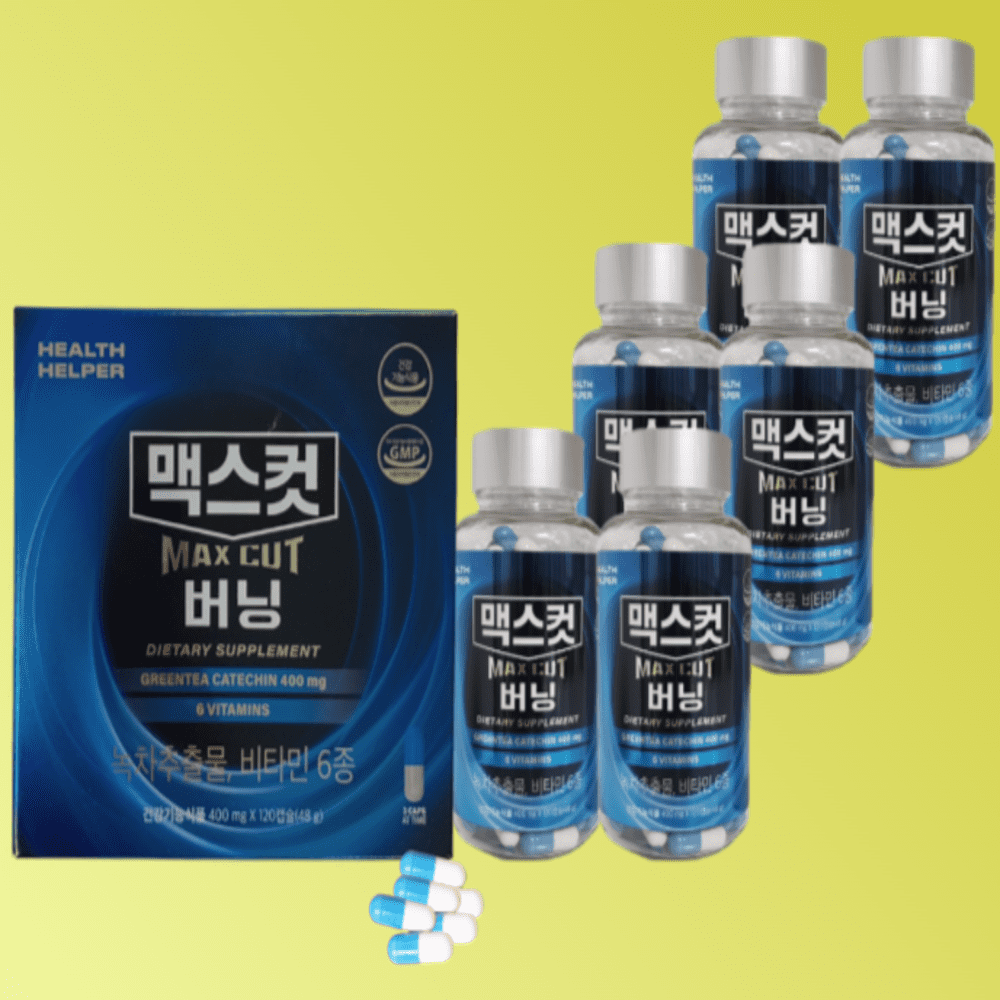 헬스헬퍼 맥스컷 버닝 다이어트 보조제 400mg 120캡슐 x6병 : 우주계