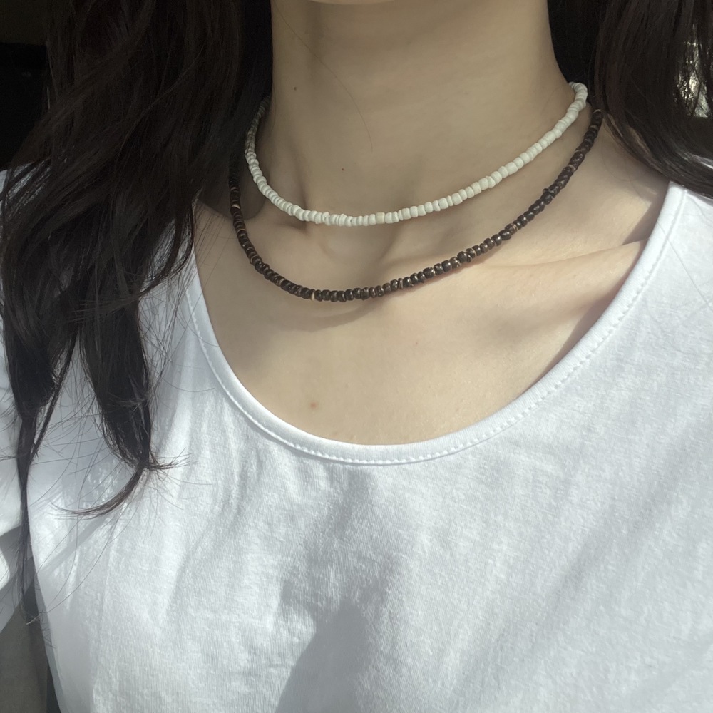 나무목걸이 초커 롱 빈티지 남자 목걸이 : 세딘