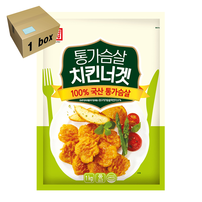 한성 통가슴살 치킨너겟 1box (1kg x10개) : 메빠고