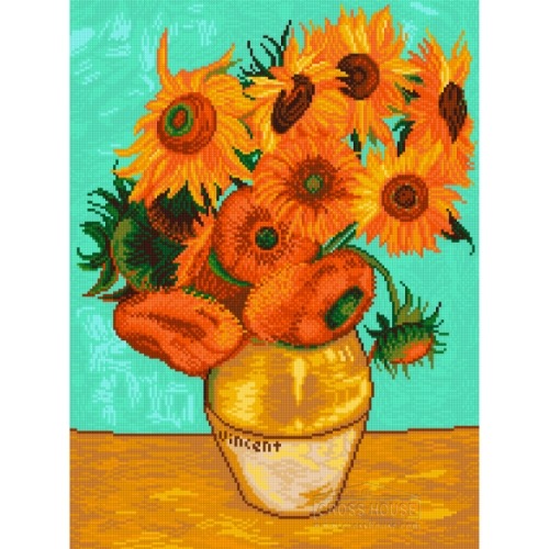 블링- 고흐의해바라기(원형+AB) 45x60cm : 루비자수 보석십자수