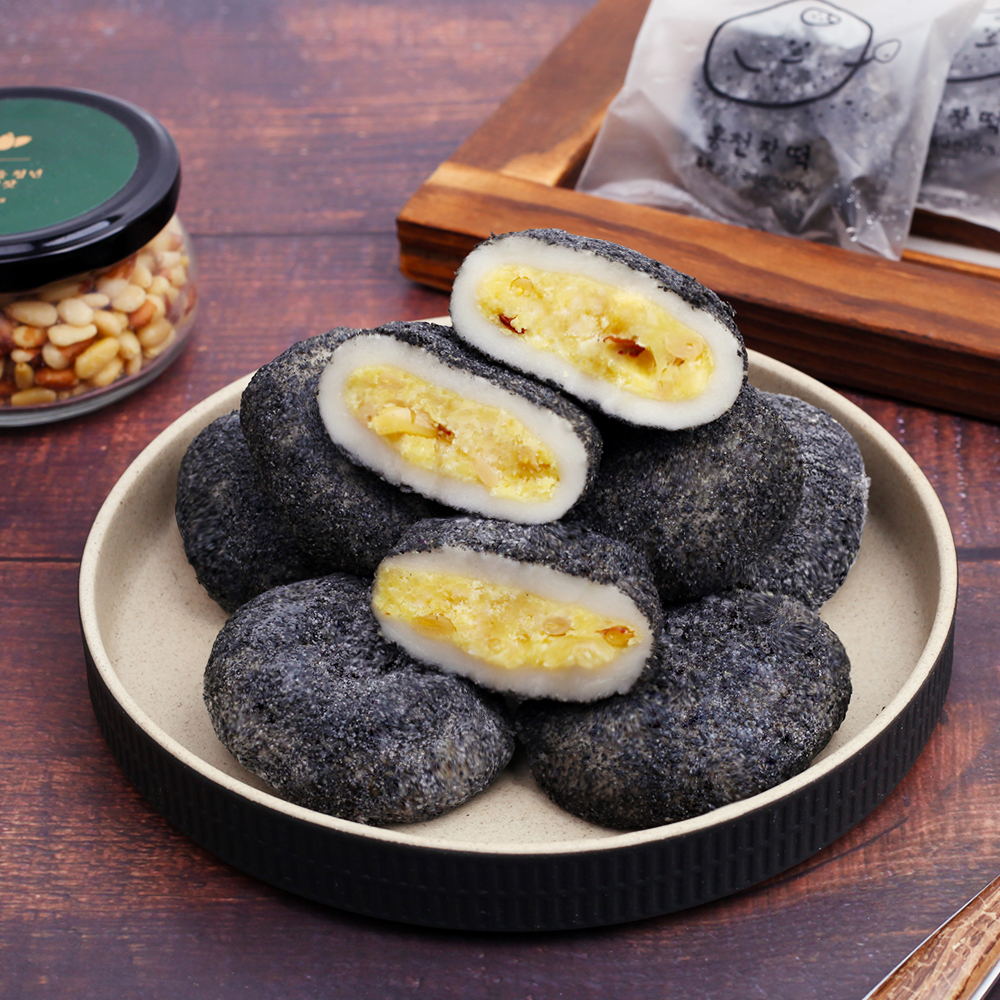 홍천 잣 떡 찹쌀떡 선물세트 잣 옥수수 찰떡 개별포장 답례떡 : 바른농산물 바농