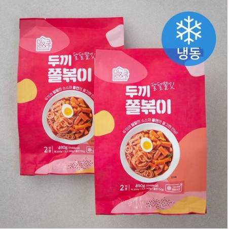 밀&쿡 두끼 쫄볶이 (냉동), 490g, 2개 : 느끼미야