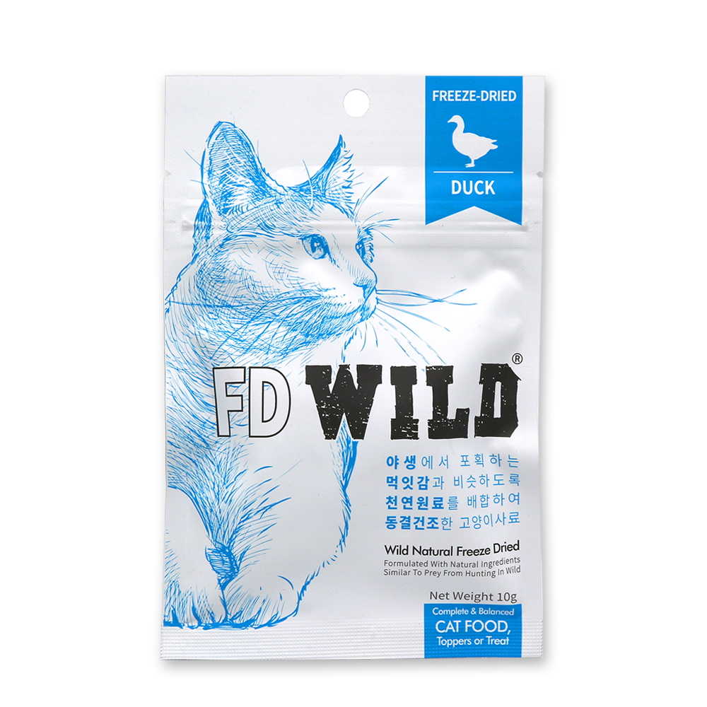 FD WILD 에프디 와일드 고양이 동결건조 간식&사료 트라이얼 팩 치킨 10g × 10개입 : 펫월드몰