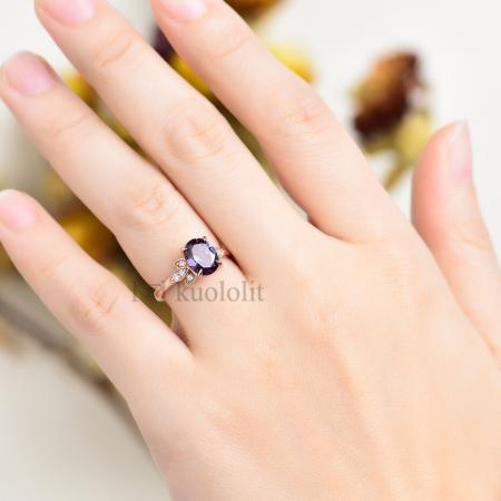 Kuololit연구실용 알렉산드라이트 보석 반지 진짜 925 스 : 샵오오