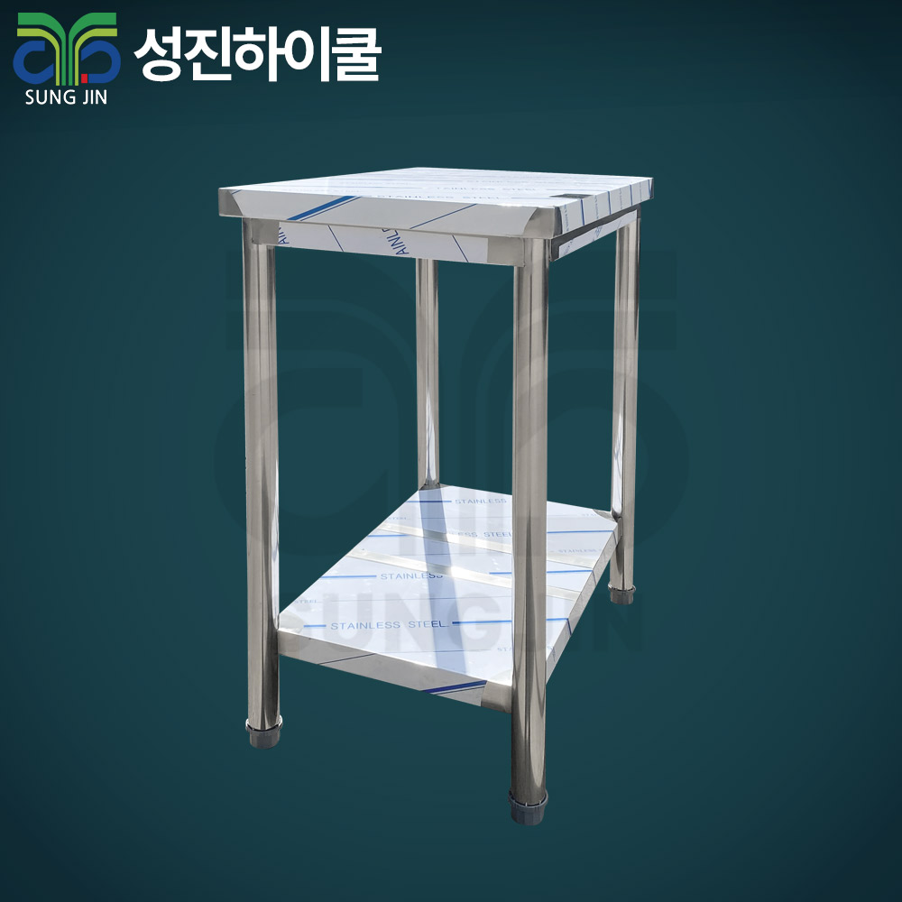 업소용 1단작업대 400x600x850 STS201 스텐 작업대 식당 조리대 주방 선반 무빽 : 성진 하이쿨