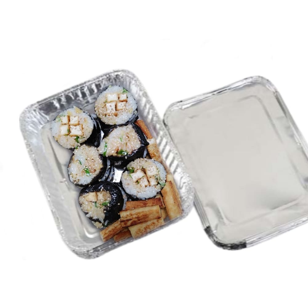 10p 사각 은박 도시락 용기 포장 배달 뚜껑 소풍 김밥 오븐 스파게티 조개 소금구이 캠핑 : 라이프넛지