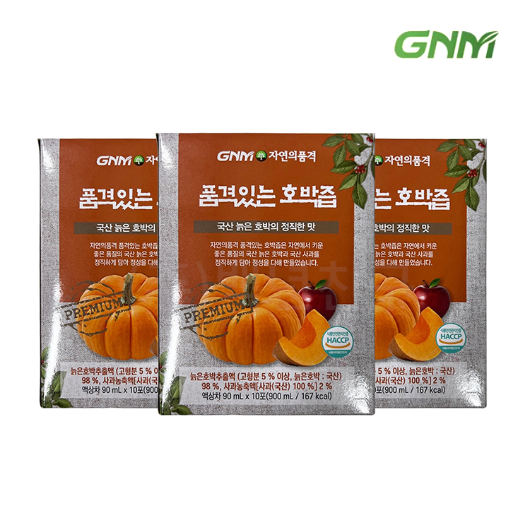 GNM자연의품격 품격있는 호박즙 90ml x 30개입 30포 임-박상품 유통기한23년6월9일까지 : 백년친구