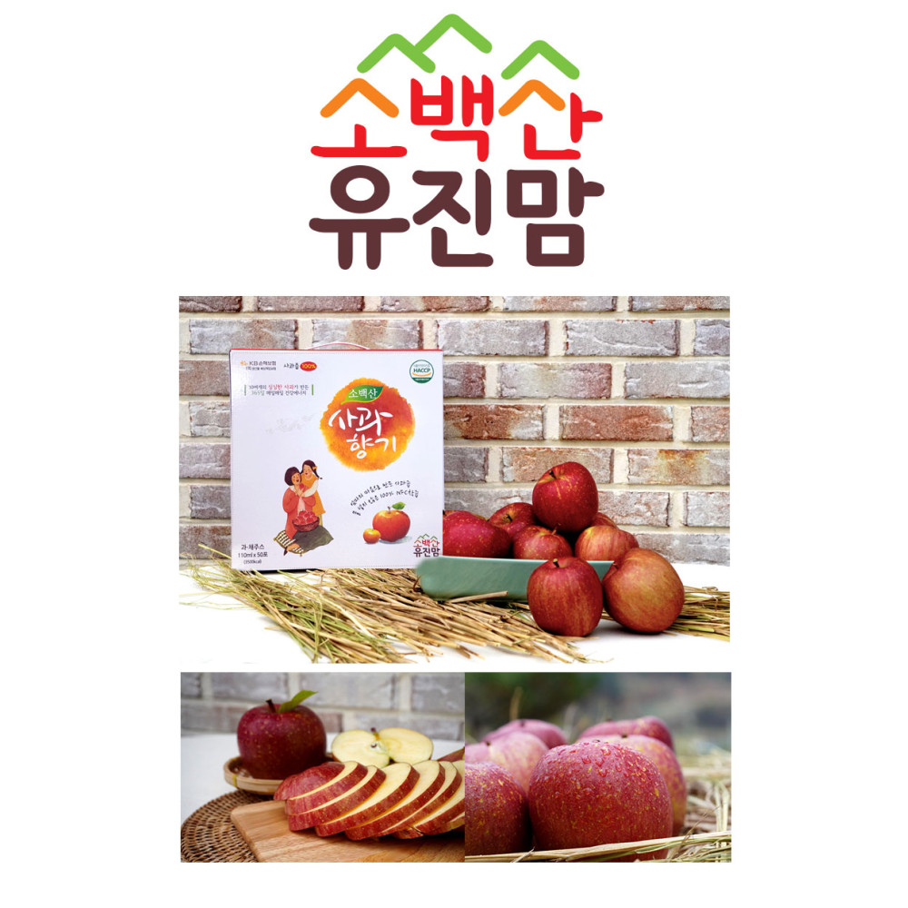 [소백산유진맘] 첨가물없는 깐깐한 100%부사 사과즙 1박스 30포 110ml : 사이소 경북고향장터