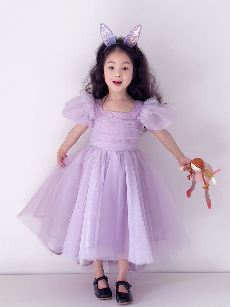 여름세일 당일발송 생일원피스 유아동 봄여름 브리치트 오로라 퍼플드레스 공주드레스 : 파인애플판다