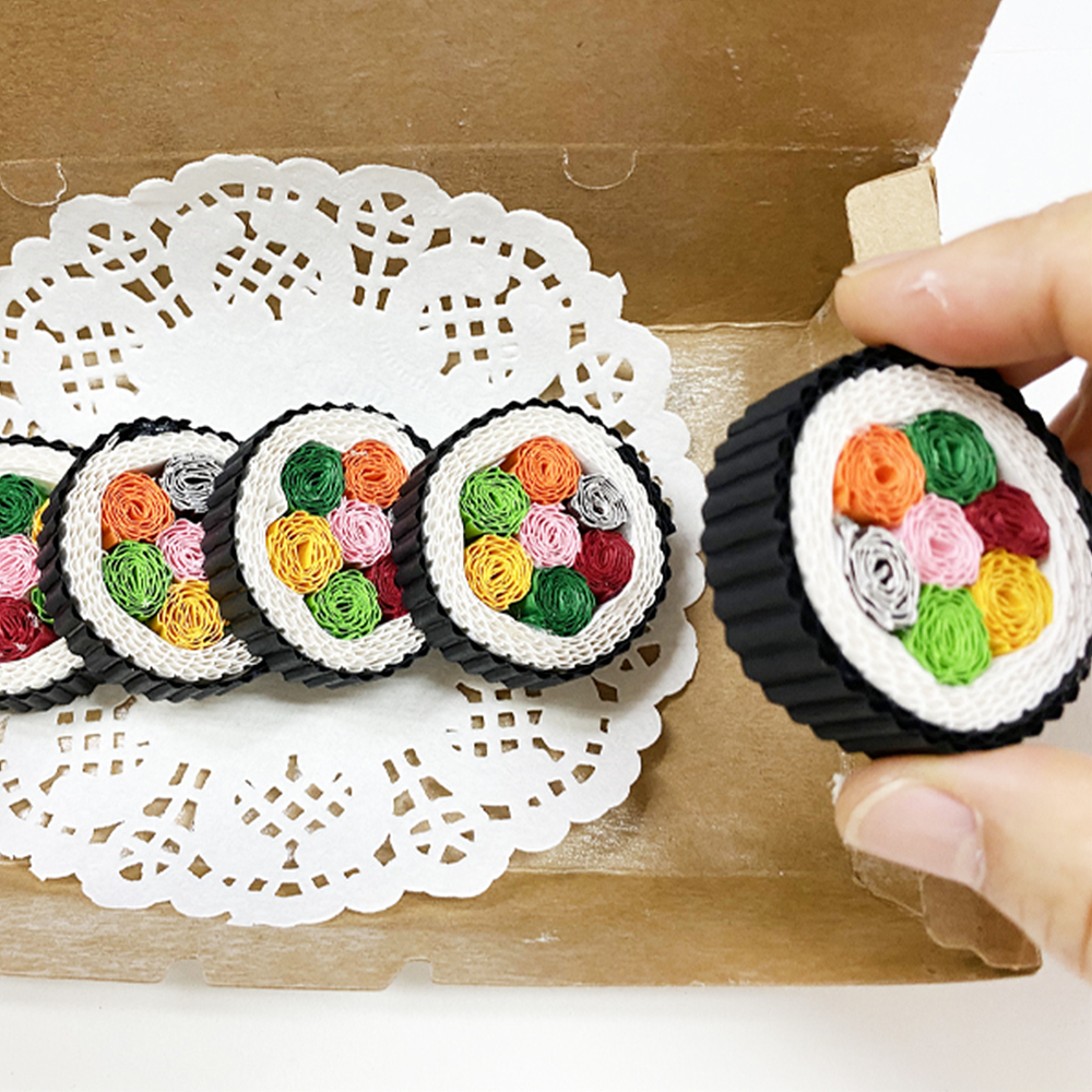 골판지로 힘내라 김밥 도시락 만들기-1인용 초등학교 미술 놀이 교구 돌봄교실 DIY 키트 : 더비츠로