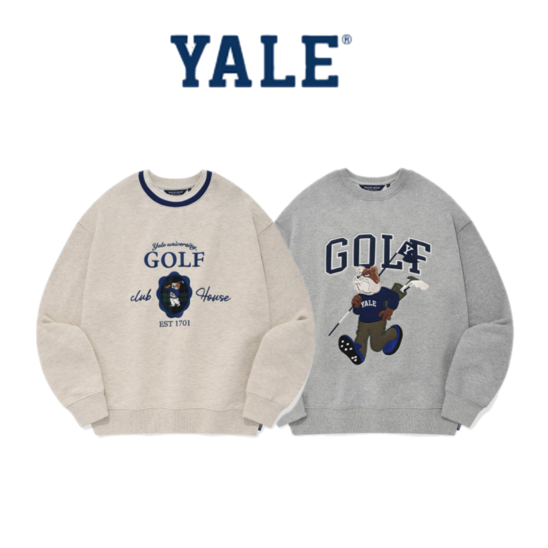 [국내매장판]YALE예일 골프럽 GOLF CLUB UNIVERSITY DAN CREWNECK : 피슈즈