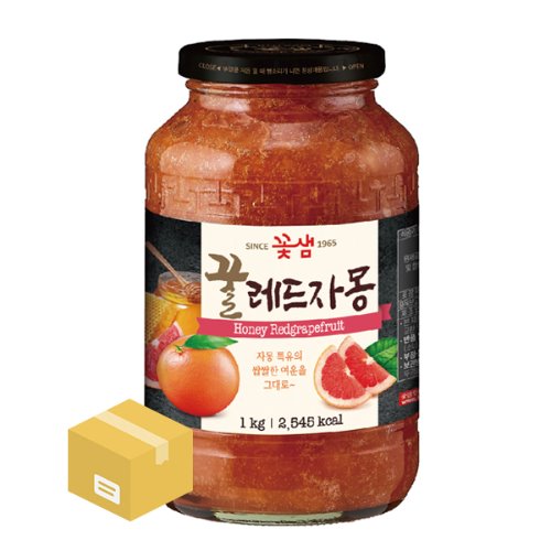 꽃샘 꿀레드자몽차 1kg X 8개(1BOX) : 더커피 주식회사