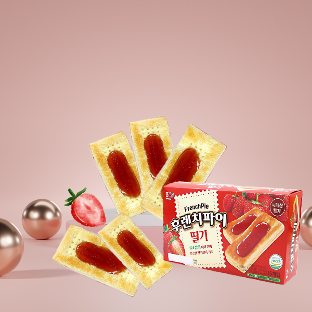 해태 후렌치파이 딸기 192g X 12개 (한박스) : 화이트문마켓