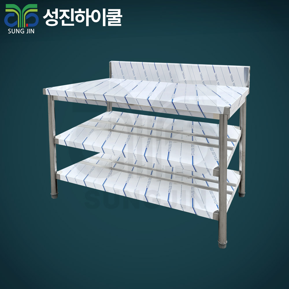 업소용 1단작업대 400x600x850 STS201 스텐 작업대 식당 조리대 주방 선반 무빽 : 성진 하이쿨