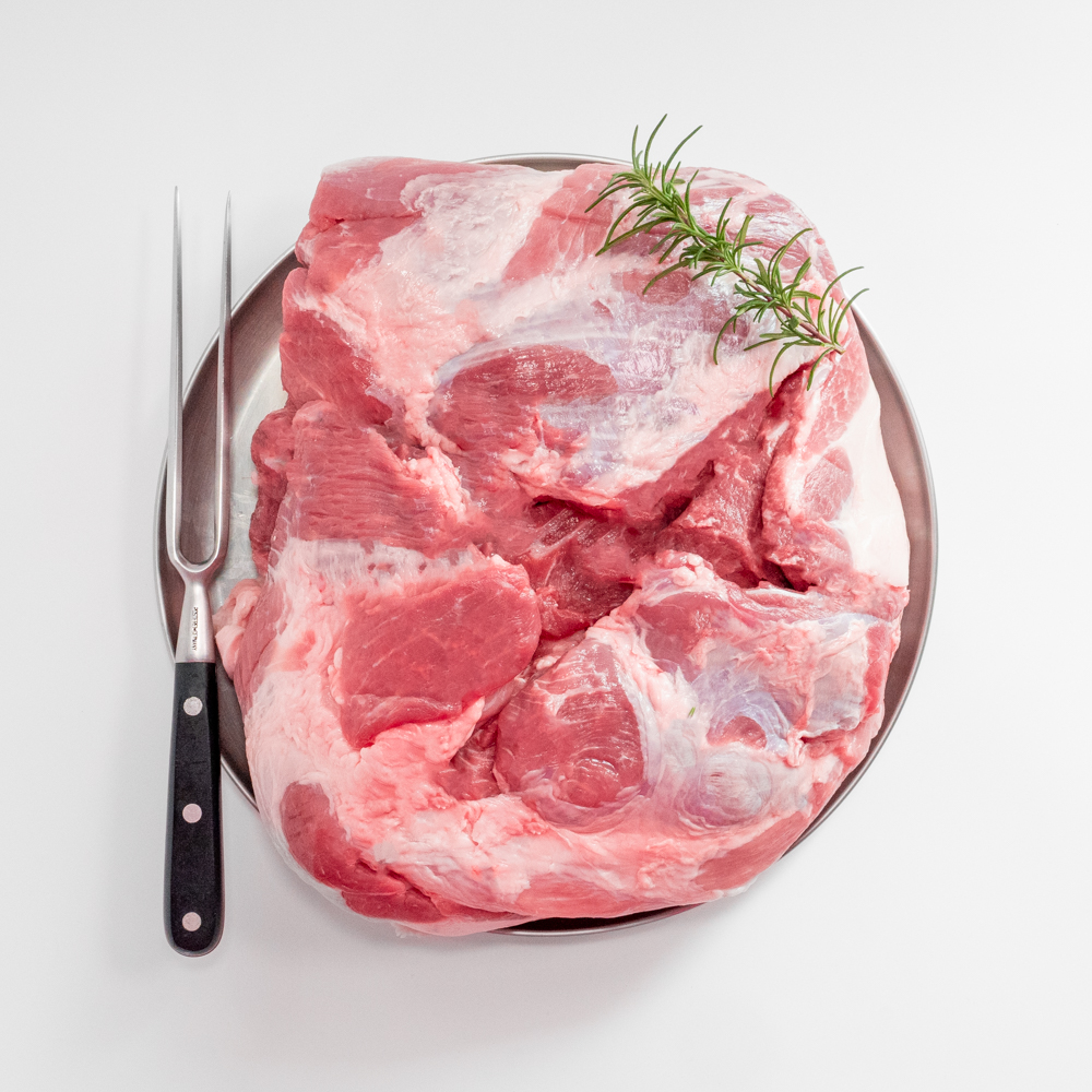 국내산 한돈 통앞다리살 원육3.6kg 내외 전지 풀드포크 수육용 돼지고기 미박 : 고기생각