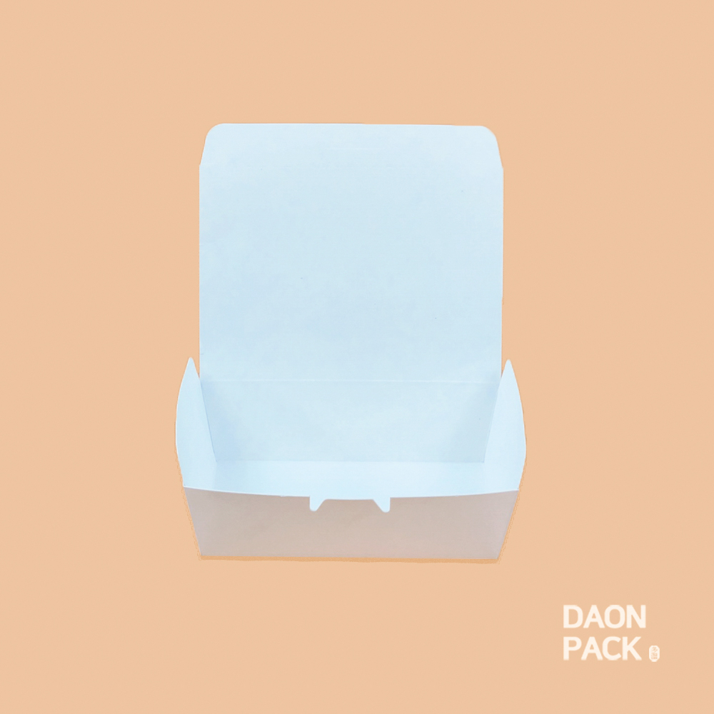 [일회용 무지 도시락 4호] 분식 꼬마김밥 타코야끼 초밥 일회용종이도시락 / 1box 600개 : 다온팩