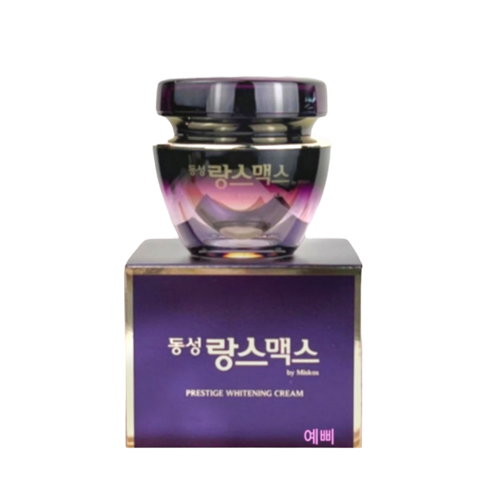 NEW 동성제약 동성 랑스맥스 프레스티지 화이트닝 크림 50g 퍼플에디션+미백팩1매 : 예삐상점