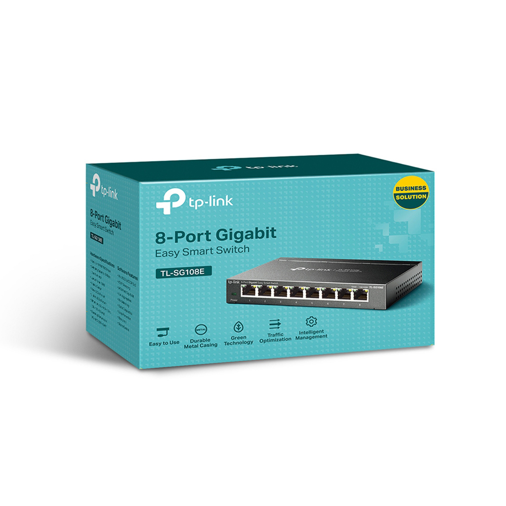 티피링크 TL-SG108E 8포트 기가 이지스마트 스위칭허브 용량16G : 세이프네트워크