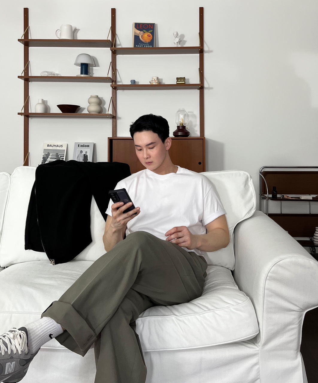 남자 코튼 세미 와이드 팬츠 : 에이티디 A.T.D