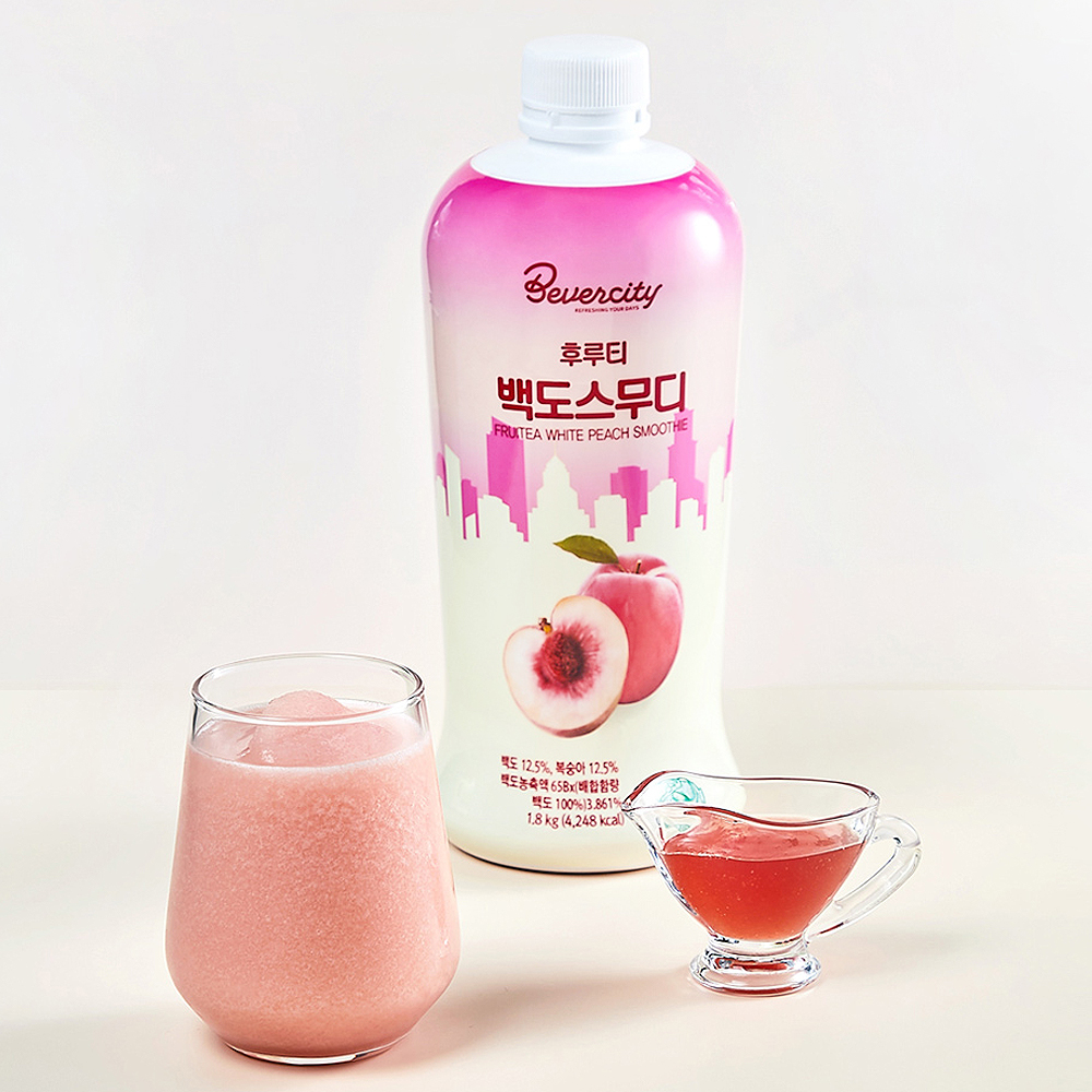 [CP] 세미 후루티 카페 과일 주스 스무디 원액 1.8kg / 백도 : 더포장마트