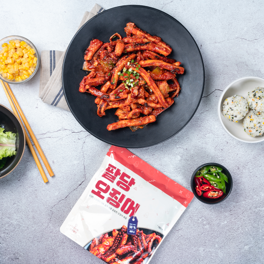 팔당 오징어 양념 볶음 400g 캠핑 음식 밀키트 : 쭈꾸미도사
