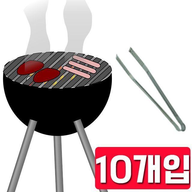 펜션이나 업소에서 사용하는 바베큐용 집게 X 10개입 : 용키스토어
