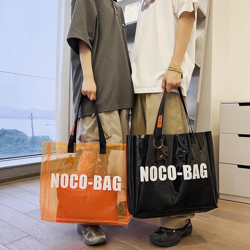 여름 PVC 비치백 대용량 캐주얼숄더백 남여공용 수영장가방 파우치증정 : 차오 바오
