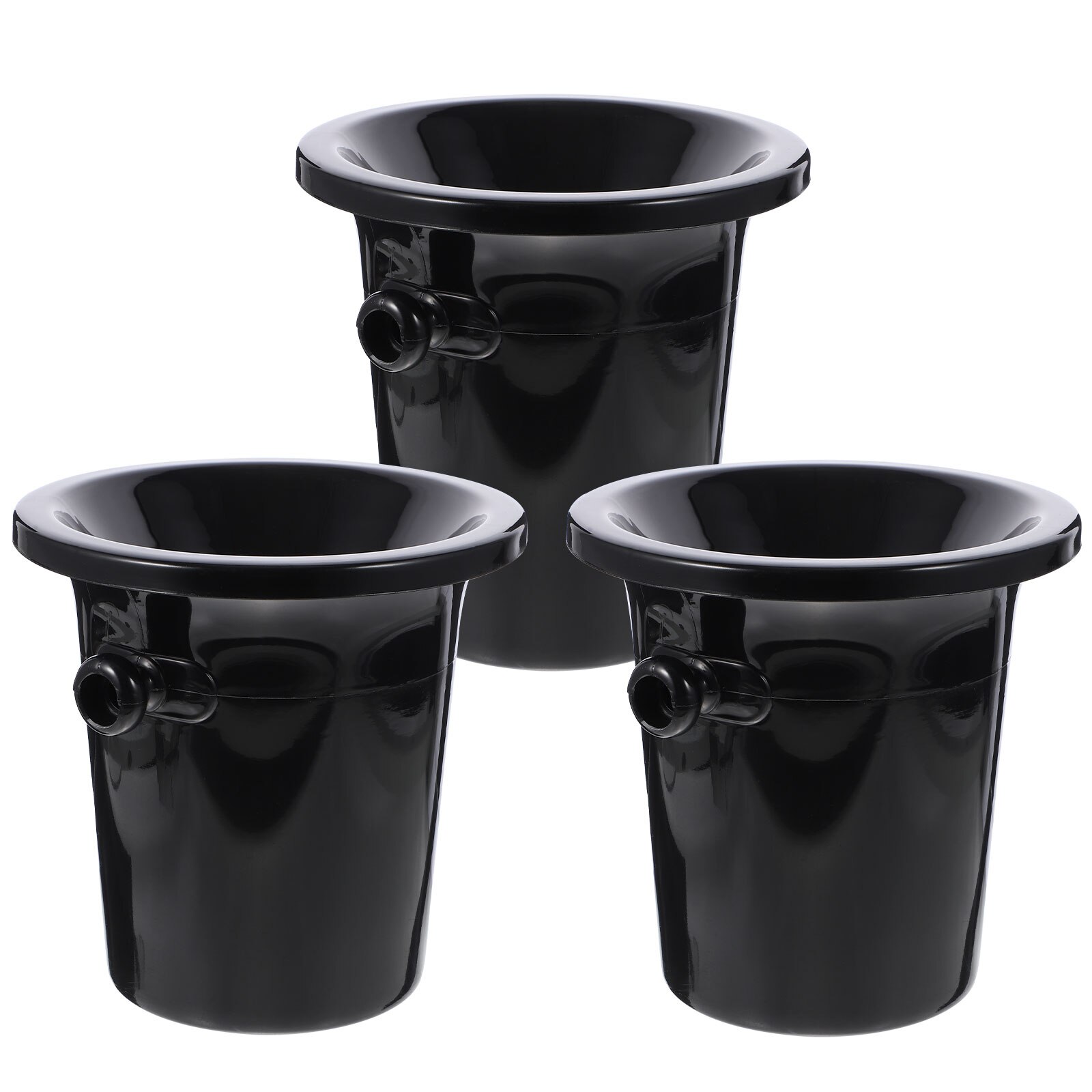 와인 쿨러 냉각기 3Pcs 시음 Spittoons 덤프 버킷 블랙 : 해피쇼핑6