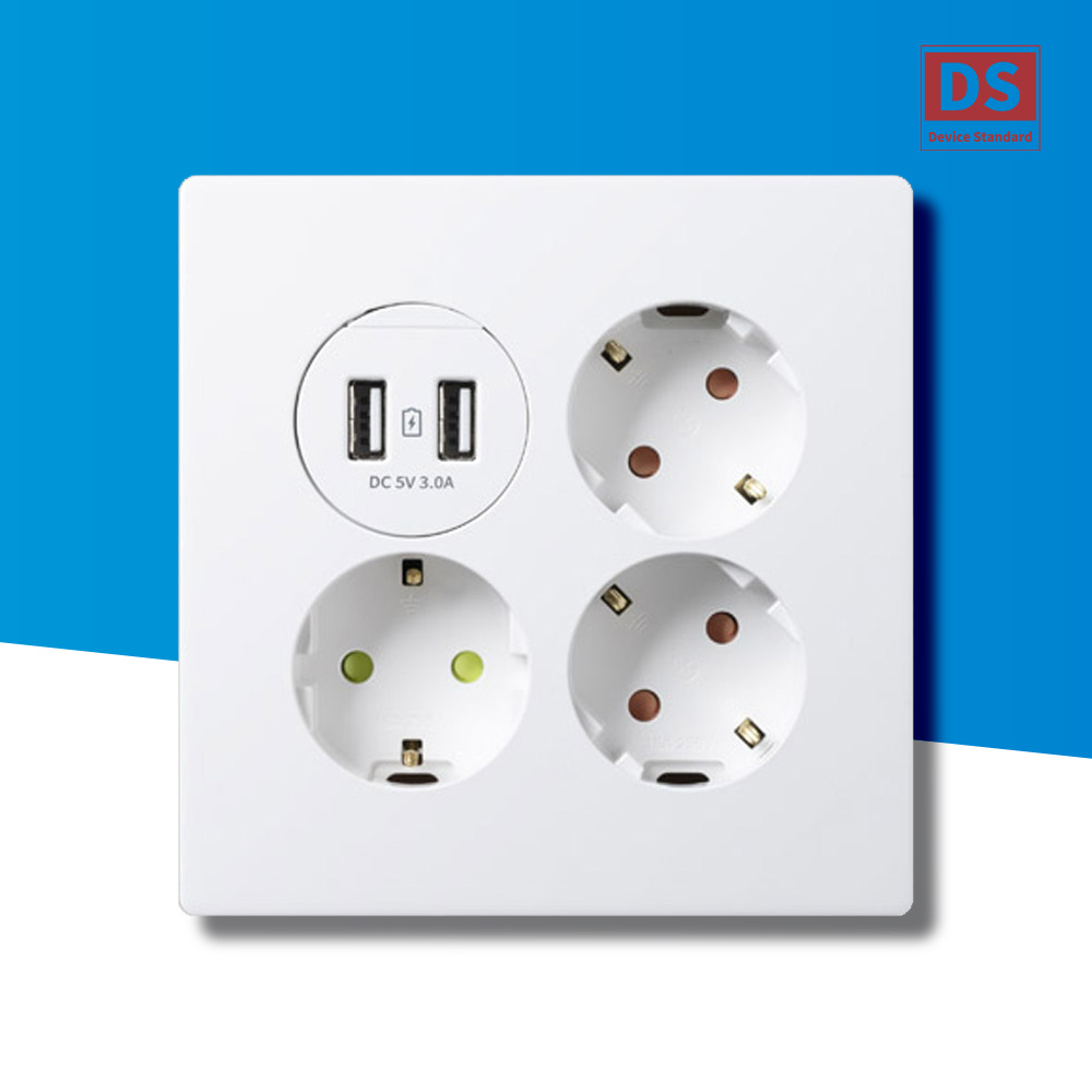 디에스이엘씨 동서 DOSEL D2 화이트 USB 콘센트 3구 전기 매입 매립 방 스위치 : 모든리테일