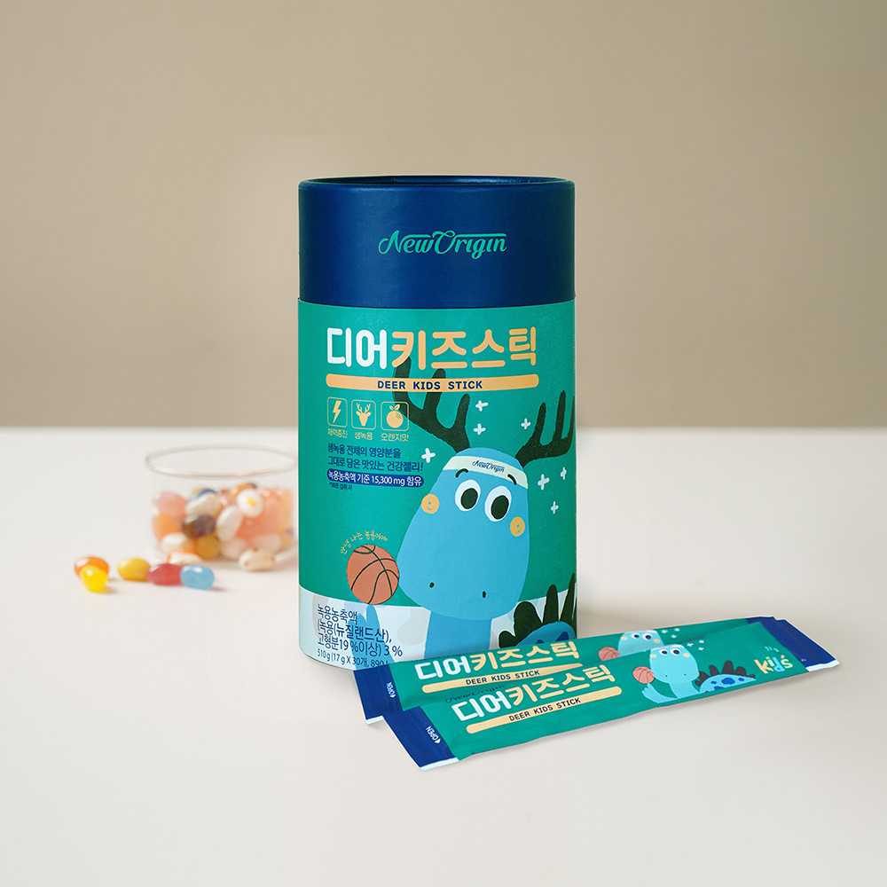 디어 키즈 스틱 어린이 녹용 젤리 (17gx30포-2박스) : 복순이MALL
