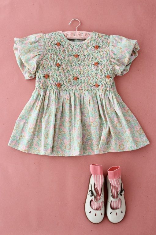 [봉주르다이어리] SS 23 Bonjour Diary Handsmock Blouse - Pastel Garden, 4Y [리퍼브 상품] [반품/취소/교환이 안되는... 