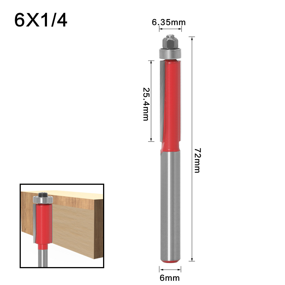 트리머 비트 트리머날 목공 라우터 루터 복사날 베어링 6.35mm : 공구엔