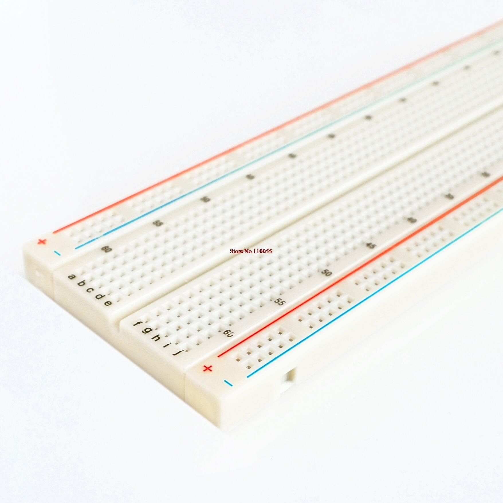 pcb 기판 반도체 빵판 ROBOT 1 개/ 브레드 보드 830 포인트 솔더리스 PCB 빵 MB-102 MB102 테스트 개발 DIY : 니더마켓파이브
