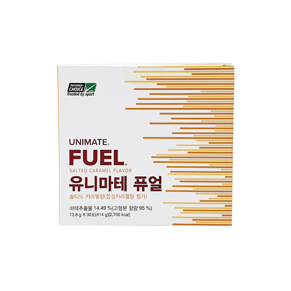 유니시티 유니마테 퓨얼 솔티드 카라멜 13.8g 30포 : 헬스네이션