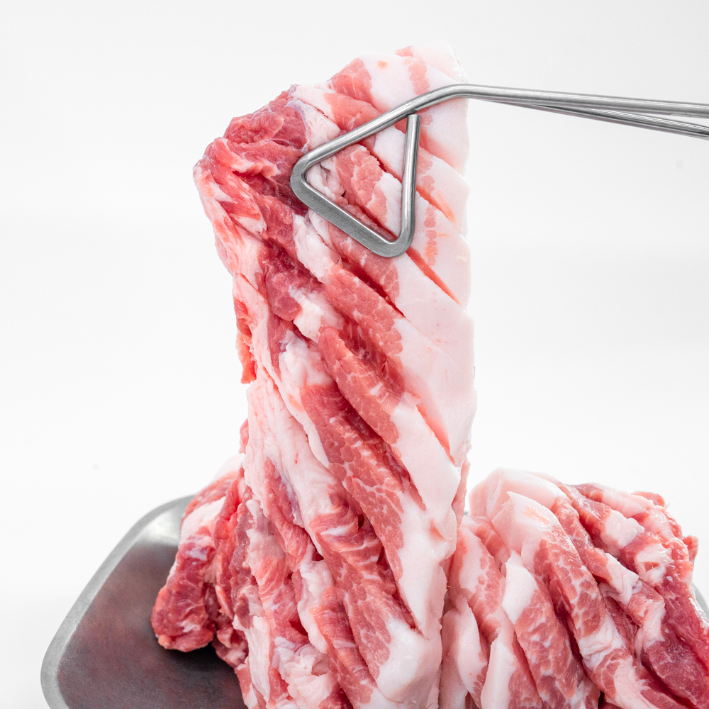 한돈 냉장 칼집삼겹살 1kg 두툼 구이용 미나리삼겹살 벌집삼겹살 캠핑고기 : 고기생각